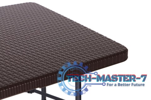 Zestaw cateringowy stół bankietowy 180cm 2 ławki ratan brąz ModernHome ModernHome Zestaw cateringowy stół bankietowy 180cm 2 ławki ratan brąz ModernHome ModernHome