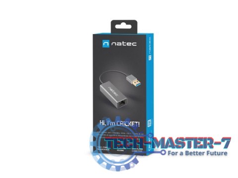 Karta sieciowa przewodowa NATEC Karta sieciowa Cricket USB 3.0 - RJ-45 1Gb na kablu NNC-1924