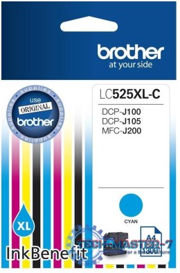 Kartridż BROTHER LC525XLC błękitny LC-525XL-C