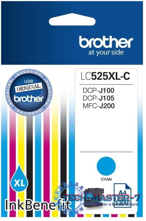 Kartridż BROTHER LC525XLC błękitny LC-525XL-C