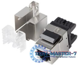 Moduł keystone gniazdo RJ45 - LSA FTP kat.5e 180 stopni do puszki montażowej