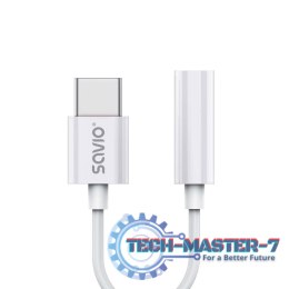 Adapter SAVIO AK-51 USB typ C - MiniJack 3.5 mm
