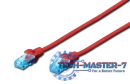 DIGITUS UTP Kat. 5e 0.25 m Czerwony 0.25 Patchcord