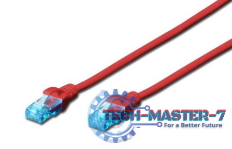 DIGITUS UTP Kat. 5e 0.25 m Czerwony 0.25 Patchcord