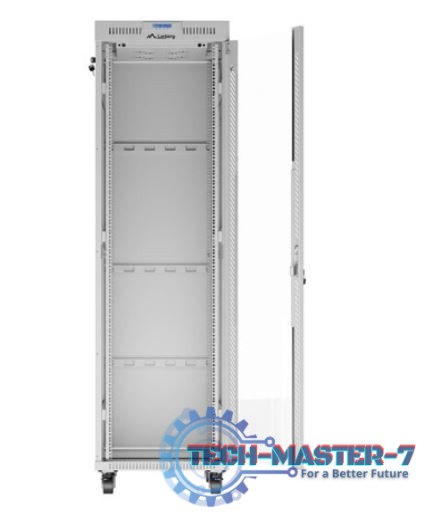 SZAFA INSTALACYJNA RACK STOJĄCA 19" 42U 600X800 SZARA DRZWI SZKLANE LCD LANBERG (FLAT PACK) V2
