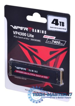 Dysk SSD PATRIOT Viper VP4300L NVMe 4TB Viper (M.2 2280″ /2 TB /PCIe NVMe /7400MB/s /6400MB/s)
