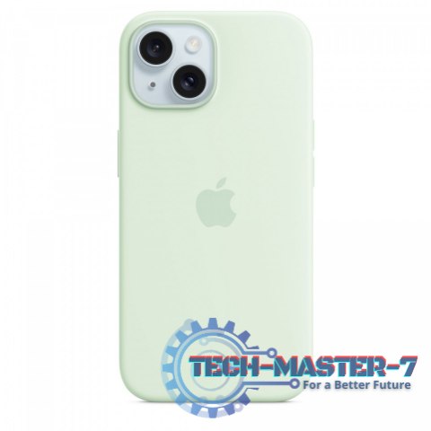 Etui silikonowe z MagSafe do iPhonea 15 - pastelowa mięta