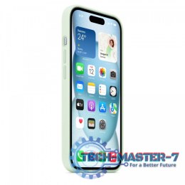 Etui silikonowe z MagSafe do iPhonea 15 - pastelowa mięta