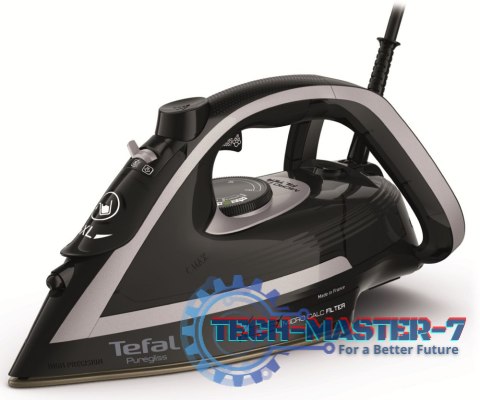 Żelazko parowe TEFAL Puregliss FV8062 FV8062E0 (3000W /Czarno-biały)