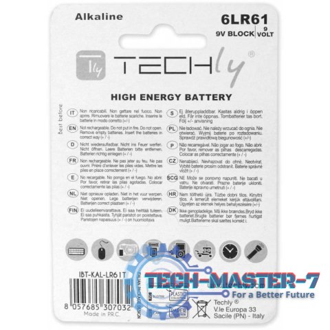 Baterie TECHLY Alkaliczna LR61 Blister 307032 Baterie TECHLY Alkaliczna LR61 Blister 307032