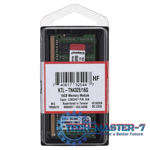 Pamięć KINGSTON (SODIMM/DDR4/16 MB/3200MHz/1.2V/22 CLCL/SINGLE) Pamięć KINGSTON (SODIMM/DDR4/16 MB/3200MHz/1.2V/22 CLCL/SINGLE)