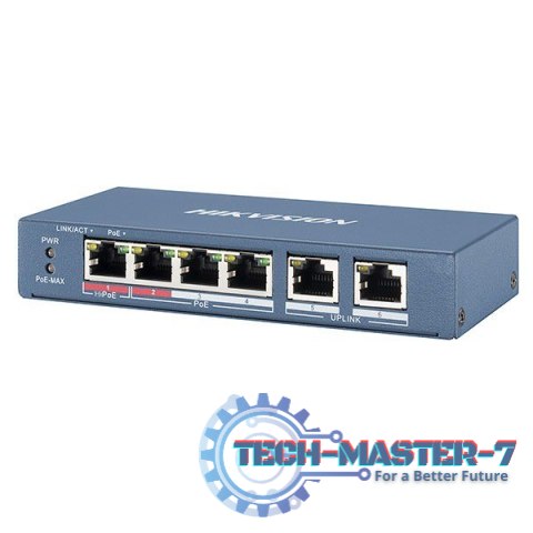 Przełącznik HIKVISION DS-3E0106HP-E 301801345 (2x 10/100 )