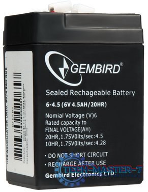 Bateria do zasilacza awaryjnego GEMBIRD BAT-6V4.5AH Bateria do zasilacza awaryjnego GEMBIRD BAT-6V4.5AH