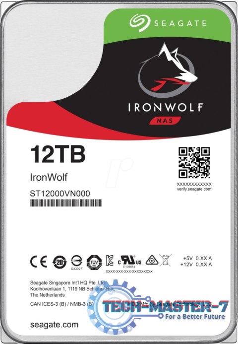 Dysk twardy SEAGATE IronWolf 12 TB 3.5" ST12000VN0008