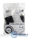 GEMBIRD HDMI - VGA Czarny HDMI (wtyk) - VGA (gniazdo) A-HDMI-VGA-04