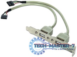 Gniazdo 2x USB na śledziu GEMBIRD