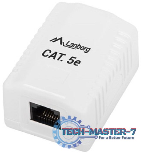 Gniazdo natynkowe RJ45 Kat.5E białe Gniazdo natynkowe RJ45 Kat.5E białe