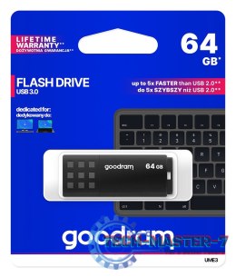 Pendrive (Pamięć USB) GOODRAM (64 GB /USB 3.0 /Czarny )