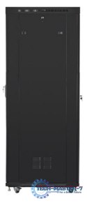 SZAFA INSTALACYJNA RACK STOJĄCA 19" 42U 600X1000 CZARNA DRZWI SZKLANE LCD LANBERG (FLAT PACK)