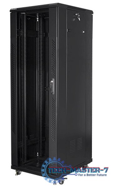 Szafy Lanberg FF01-6837-12B (37U; 19'' / 600mm / 800 mm; stojąca; Pełne, Szklane; 800 kg; kolor czarny)