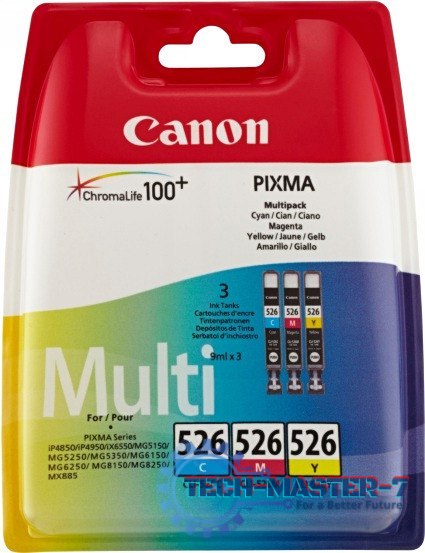 Tusz CANON CLI-526 C/M/Y Pack 4541B006 Tusz CANON CLI-526 C/M/Y Pack 4541B006