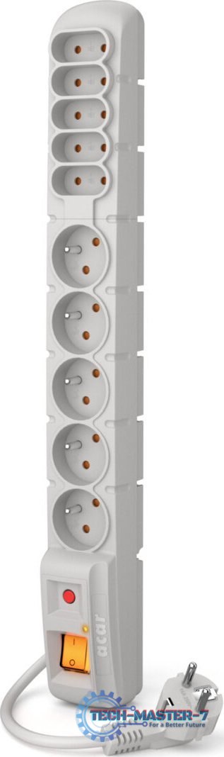 Zasilacz PC ACAR HSKDATA W0132 Acar S10 listwa zasilająco-filtrująca, szara 3m W0132