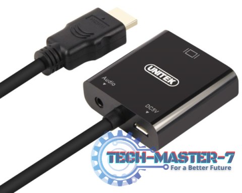 Adapter UNITEK HDMI - VGA + audio HDMI (wtyk) - VGA (gniazdo) Y-6333 Adapter UNITEK HDMI - VGA + audio HDMI (wtyk) - VGA (gniazdo) Y-6333
