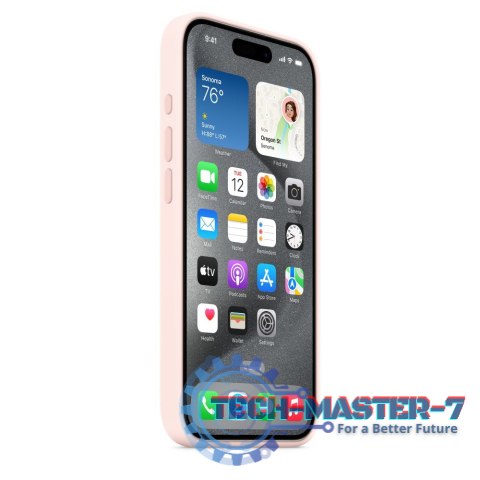 Apple iPhone 15 Pro Silicone Case with MagSafe - Light Pink Apple iPhone 15 Pro Silicone Case with MagSafe - Light Pink