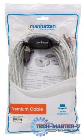 KABEL USB MANHATTAM 2.0 A-B M/M 11M AKTYWNY 510424 KABEL USB MANHATTAM 2.0 A-B M/M 11M AKTYWNY 510424