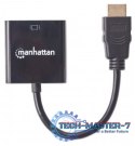 MANHATTAN HDMI - VGA 0.3m /s1x HDMI (wtyk) 1x VGA (gniazdo)