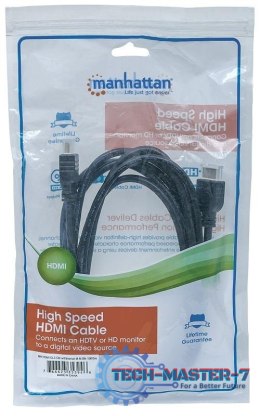 MANHATTAN HDMI (męski) - HDMI (męski) 5 m 5m /s1x HDMI (wtyk) 1x HDMI (wtyk)