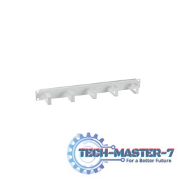 Oganizer kabli do szaf Rack 19 1U, 5 uchwytów, metal, szary
