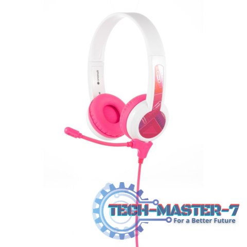 Słuchawki z Mikrofonem dla Dzieci 3+ 85dB StudyBuddy Pink