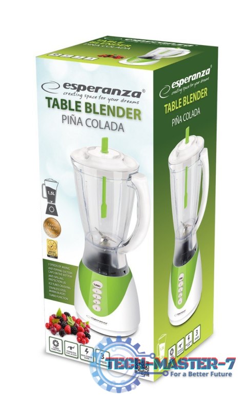 Mikser stojący ESPERANZA Pina colada EKM023G(400W / Biało-zielony) Mikser stojący ESPERANZA Pina colada EKM023G(400W / Biało-zielony)