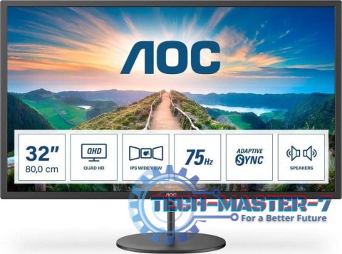 Monitor AOC 4038986119900 (31.5" /IPS /75Hz /2560 x 1440 /Czarny)