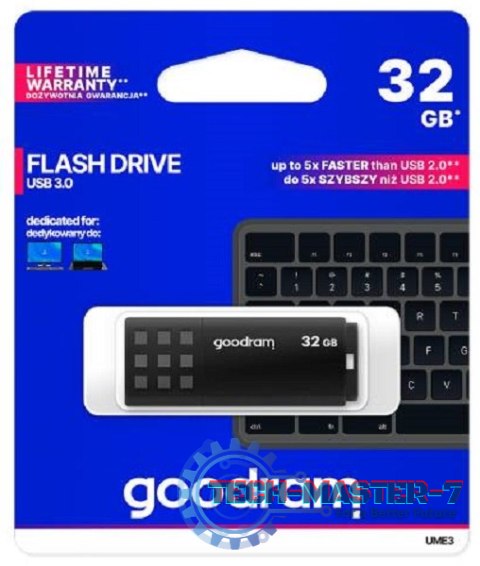 Pendrive (Pamięć USB) GOODRAM (32 GB /USB 3.0 /Czarny ) Pendrive (Pamięć USB) GOODRAM (32 GB /USB 3.0 /Czarny )