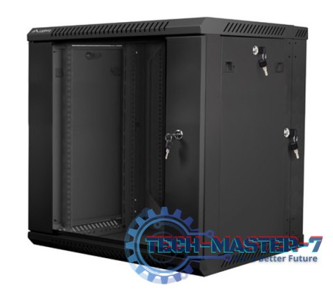 Szafa instalacyjna wisząca dwusekcyjna 19'' 12U 600X600mm czarna