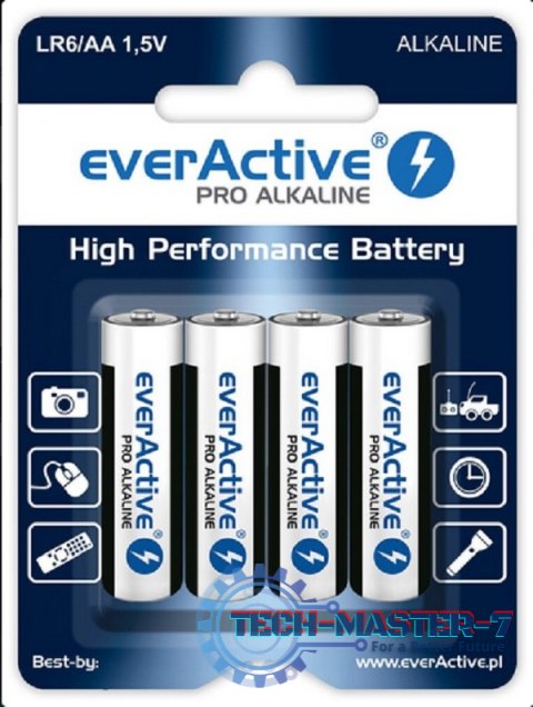 Baterie EVERACTIVE Alkaliczna AA 3000mAh 4 szt. LR64BLPA