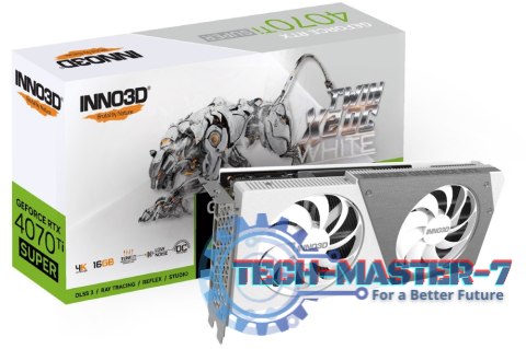 Karta graficzna INNO3D GeForce RTX 4070 Ti SUPER Twin X2 OC White 16GB GDDR6X (N407TS2-166XX-186156W)