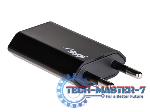 Ładowarka AKYGA AK-CH-03BK(1x USB Typ A\1000mA\5V)