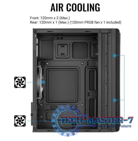 Obudowa Mini Tower AEROCOOL AEROPGSEVO-MINI-G-BK Obudowa Mini Tower AEROCOOL AEROPGSEVO-MINI-G-BK