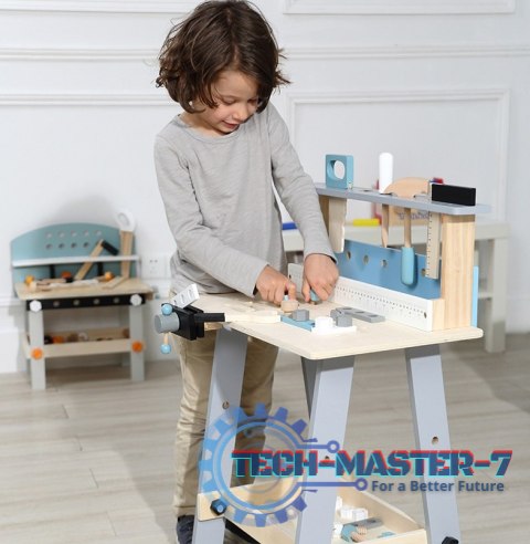 Stół narzędziowy drewniany warsztat 32 elementy zabawki ECOTOYS ECOTOYS Stół narzędziowy drewniany warsztat 32 elementy zabawki ECOTOYS ECOTOYS