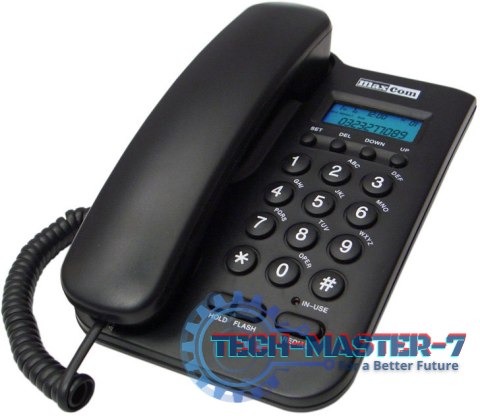 Telefon przewodowy MAXCOM KXT 100 Czarny KXT 100 Czarny