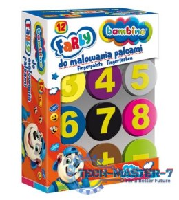 Farby do malowania palcami Bambino 12 kolorów