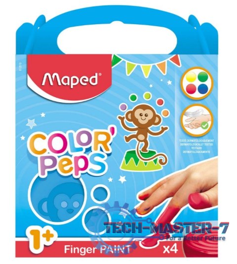 Farby do malowania palcami Maped 4 kolory Farby do malowania palcami Maped 4 kolory