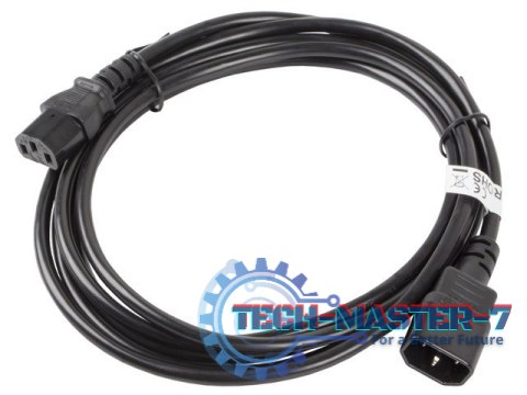 Kabel zasilający LANBERG IEC-320 C13 3m. CA-C13E-11CC-0030-BK