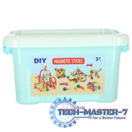 Klocki magnetyczne magnetic sticks duże patyczki dla małych dzieci 50 elementów