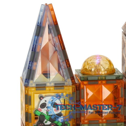 Klocki magnetyczne świecące 124 el. Klocki magnetyczne świecące 124 el.