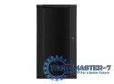 Szafa instalacyjna wisząca 19'' 27U 600X450mm czarna (drzwi szklane)