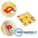 Drewniana tablica edukacyjna manipulacyjna kalendarz zegar ECOTOYS ECOTOYS